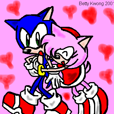 Amy Rose y Sonic - Sonamy - Kiss awwww