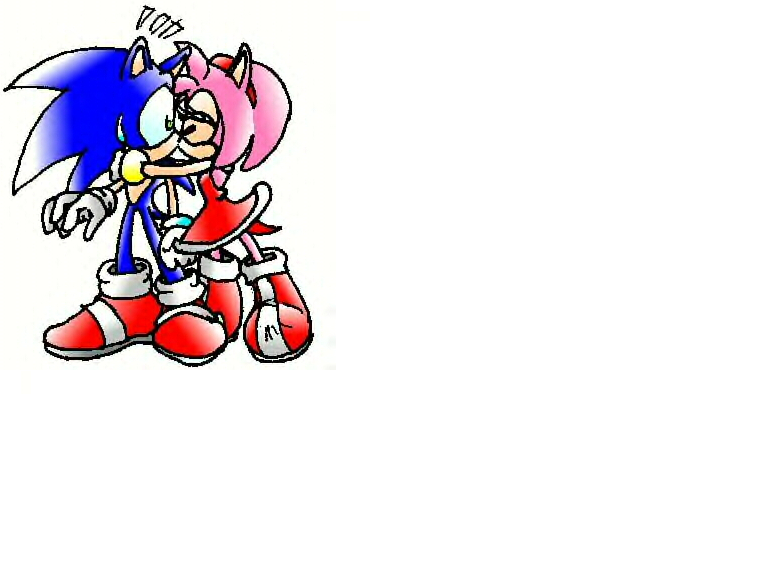 Amy Rose y Sonic - Sonamy - Kiss awwww